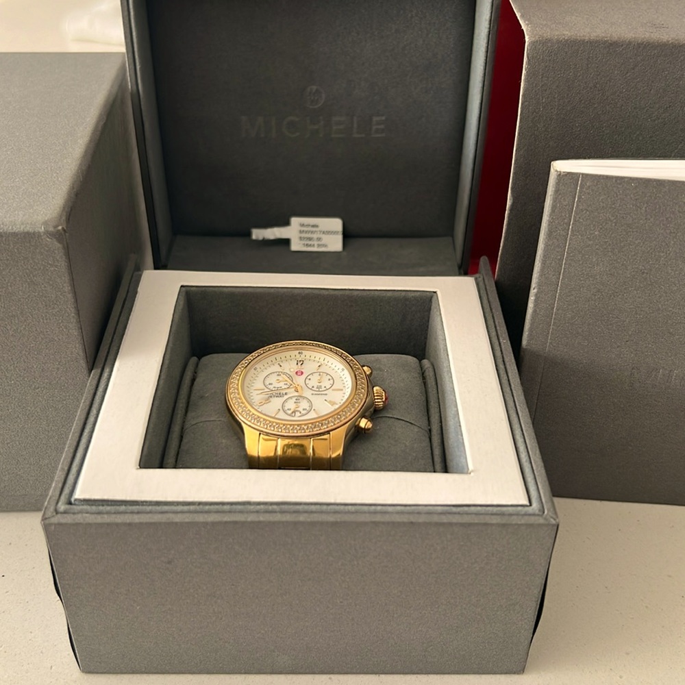 Michele Used Gold Plated Watch